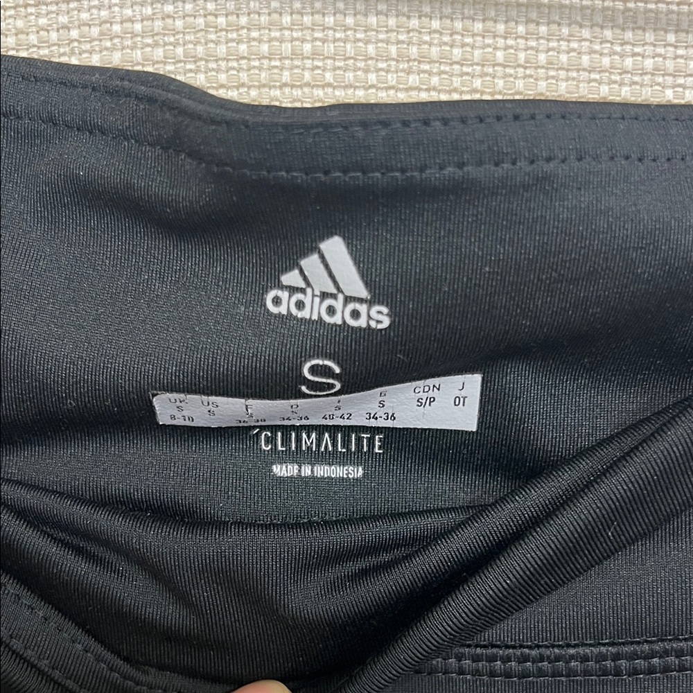Adidas Kids Black Logo Leggings - Picture 2 of 4